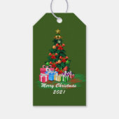 Label met kerstbomen cadeaulabel (Voorkant)