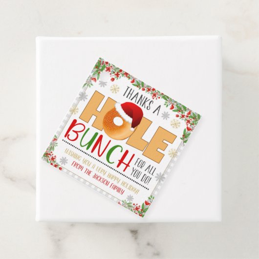 Label met kerstcadeau (In situ)