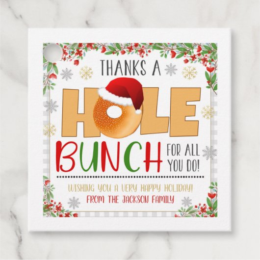 Label met kerstcadeau (Voorkant)