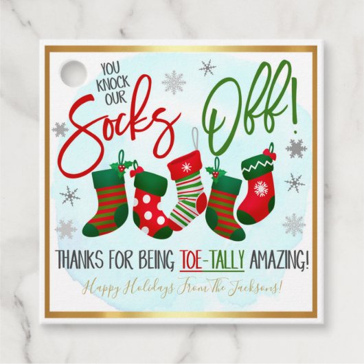 Label met kerstcadeau (Voorkant)