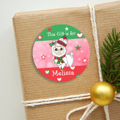 Label met kerstcadeau
