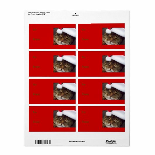 Label met kerstcadeau (Full Sheet)