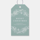 Label met kerstcadeau - Aqua Cadeaulabel (Voorkant)