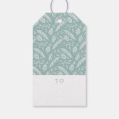 Label met kerstcadeau - Aqua Cadeaulabel (Achterkant)