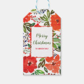 Label met kerstcadeau en handschrift cadeaulabel (Voorkant)
