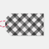 Label met kerstcadeau met buffelstang en mistletoe cadeaulabel (Achterkant Horizontaal)