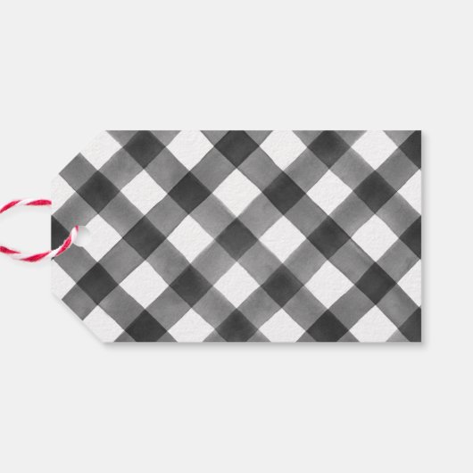 Label met kerstcadeau met buffelstang en mistletoe cadeaulabel (Achterkant Horizontaal)