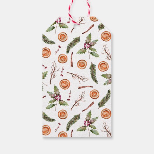 Label met kerstcadeau voor de feestelijke winter cadeaulabel (Achterkant)