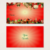 Label met kerstcadeau voor deco visitekaartjes (Voorkant /achterkant)