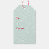 Label met kerstcadeau voor magische kerstmis cadeaulabel (Achterkant)