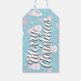 Label met kerstcadeau voor prettige feestdagen cadeaulabel