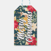 Label met kerstcadeau voor prettige feestdagen cadeaulabel (Voorkant)