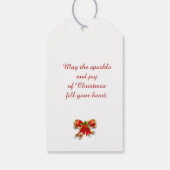 Label met kerstcadeaubonen en bonen met fijne kers cadeaulabel (Achterkant)