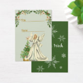  Label met kerstcadeaus in de stijl Angel Visitekaartje (Bureau)