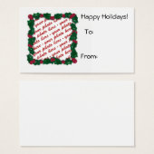 Label met kerstcadeaus Lijst met foto's Visitekaartje (Voorkant /achterkant)