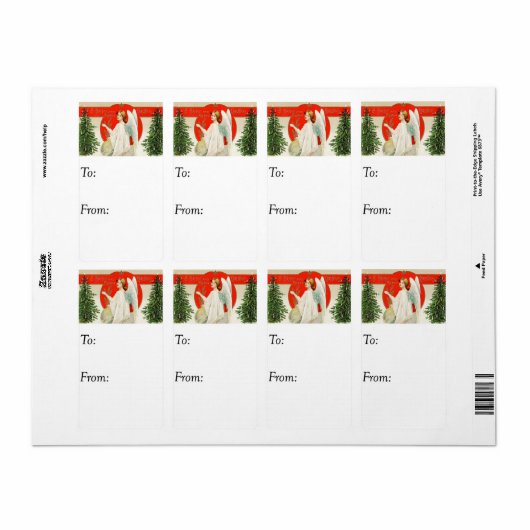  Label met kerstcadeaus voor Bright en vrolijk ker (Full Sheet)