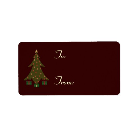Label met kerstcadeaus voor gevierd kerstcadeau (Voorkant)