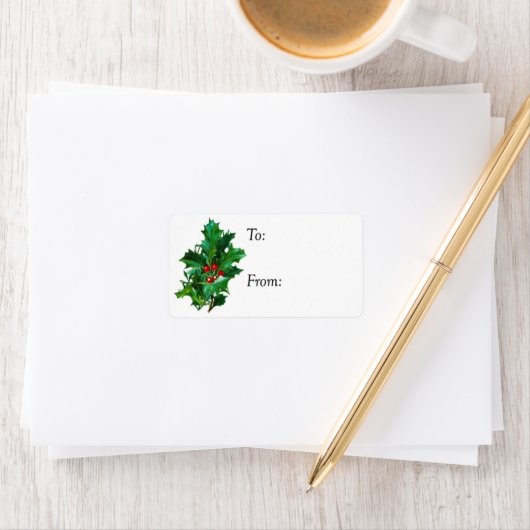 Label met kerstcadeaus voor Holly (Insitu)