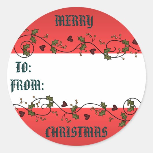 Label met kerstcadeaus voor Holly (Voorkant)