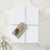 Label met kerstcadeaus voor intage kerstmis cadeaulabel (Met Touw)