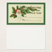 Label met kerstcadeaus voor intage kerstmis visitekaartjes (Voorkant /achterkant)