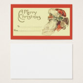 Label met kerstcadeaus voor intage kerstmis visitekaartjes (Voorkant /achterkant)