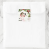  Label met kerstcadeaus voor meisjes en eekhoorns (Tas)