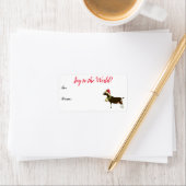 Label met kerstcadeaus voor melkgeit (Insitu)