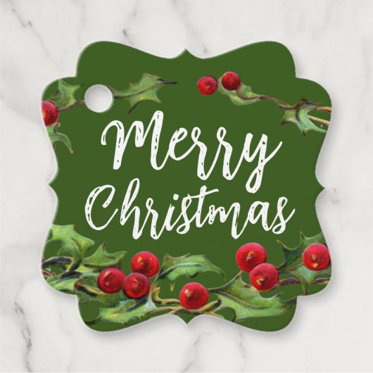 Label met kerstcadeaus voor Mistletoe Gift (Voorkant)