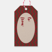 Label met kerstcadeaus voor rode en bruine kaken cadeaulabel (Voorkant)