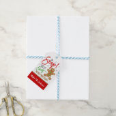 Label met kerstcadeautjes cadeaulabel (Met Touw)