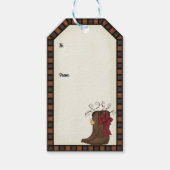 Label met kerstcadeautjes - Cowboy Boots Cadeaulabel (Voorkant)