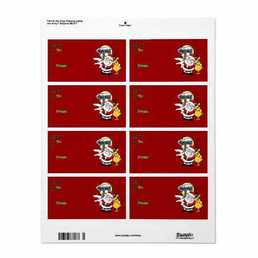 Label met kerstcadeautjes - Noordpoolboeddies (Full Sheet)