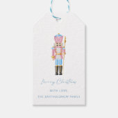 Label met kerstcadeautjes - Pastel blauw roze Cadeaulabel (Voorkant)