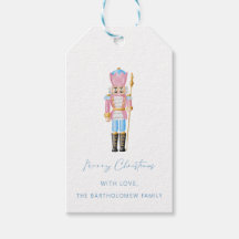 Label met kerstcadeautjes - Pastel blauw roze