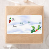 Label met kerstcadeautjes - Stempel, Holly en Berr (Insitu)