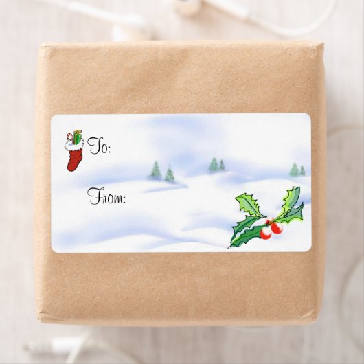 Label met kerstcadeautjes - Stempel, Holly en Berr (Insitu)
