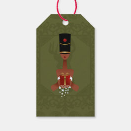 Label met kerstcadeautjes voor de feestdag cadeaulabel