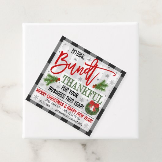 Label met kerstcadeautjes voor kerstcadeautjes (In situ)