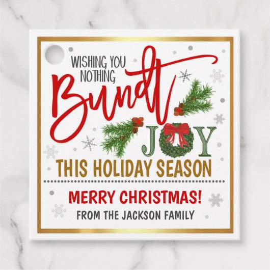 Label met kerstcadeautjes voor kerstcadeautjes (Voorkant)