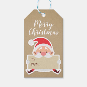 Label met kerstcadeautjes voor kerstmis cadeaulabel