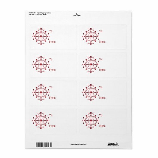 Label met kerstcadeautjes voor zelfbediening: snoe (Full Sheet)