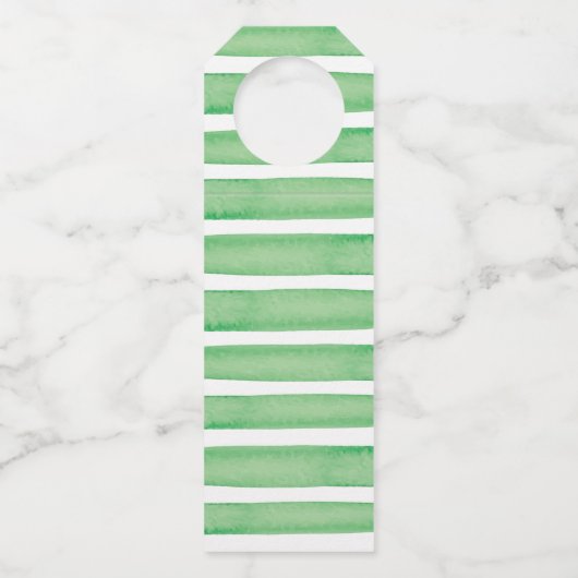 Label met kerstflesje met moderne Waterverf (Achterkant)