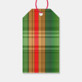 Label met kerstgroen en rood geplakt cadeau cadeaulabel (Achterkant)