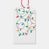 Label met kerstlampjes cadeaulabel (Achterkant)