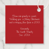 Label met kerstmis (groen) (Achterkant)