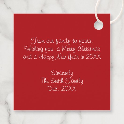 Label met kerstmis (groen) (Achterkant)