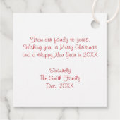 Label met kerstmis (rood) (Achterkant)