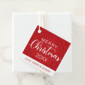 Label met kerstmis (rood) (In situ)