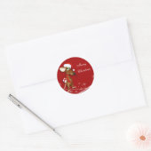 Label met kerstmuis (Envelop)